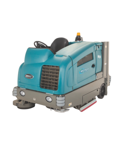 Tennant M20 Rider Scrubber-Sweeper – Left Angle View Featuring ec-H2O Technology Decal and Recovery Tank Access