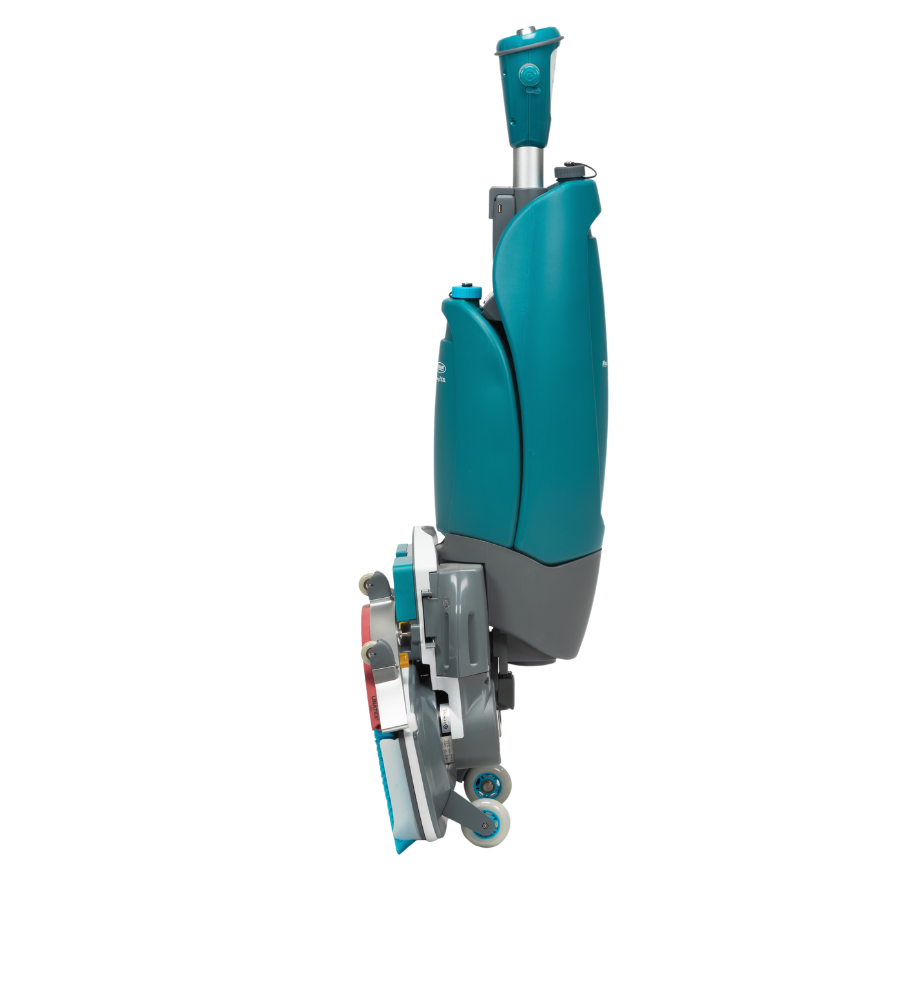 Tennant i-mop XXL Plus Floor Scrubber – Right Side Upright View for Easy Storage and Transport