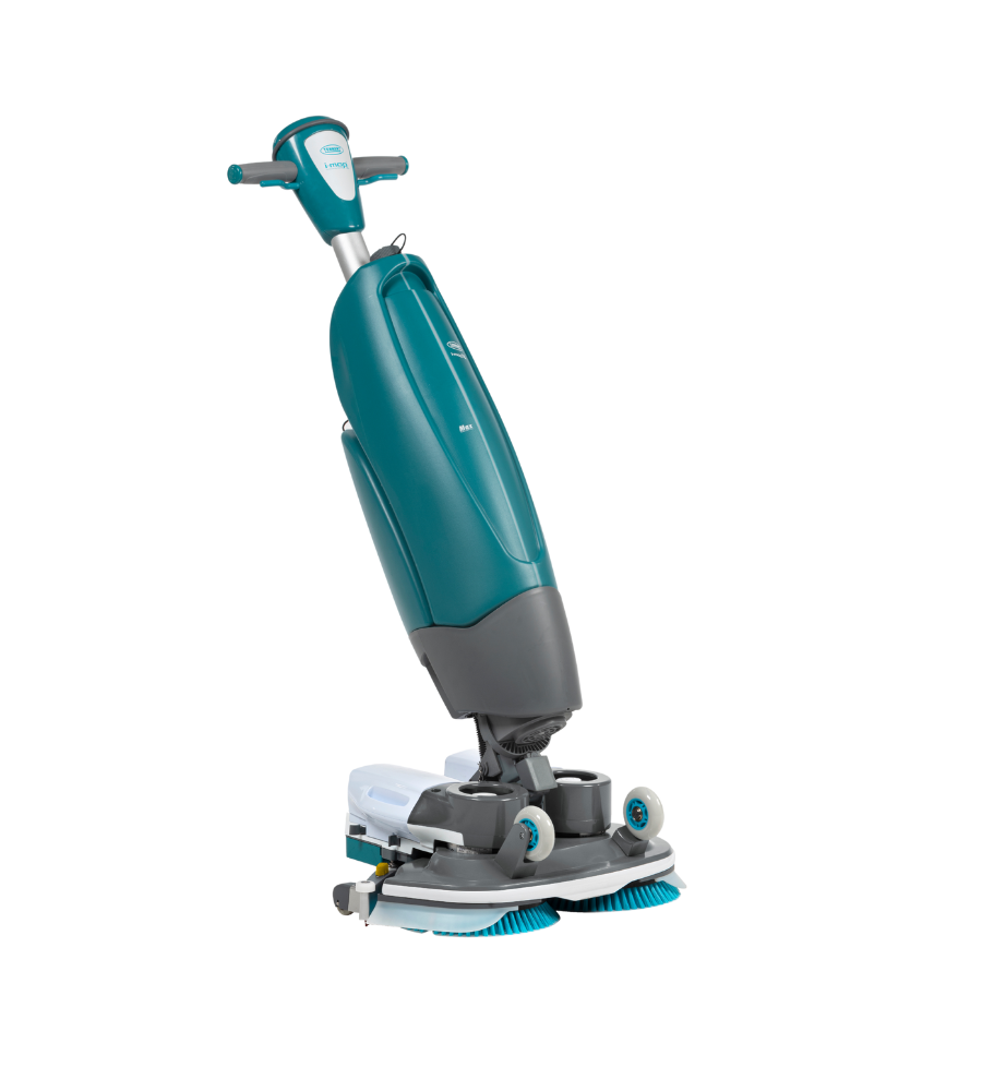 Tennant i-mop XL Walk-Behind Floor Scrubber – Right Angle Display of Cleaning Head and Handle