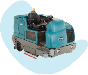 Floor cleaning solutions for construction sites using a ride-on industrial floor scrubber for heavy-duty cleanup.